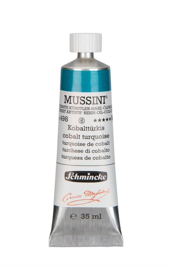 Schmincke Mussini Artist Oil Paint 35 ml Series 6 498 Cobalt Turquoise - 1