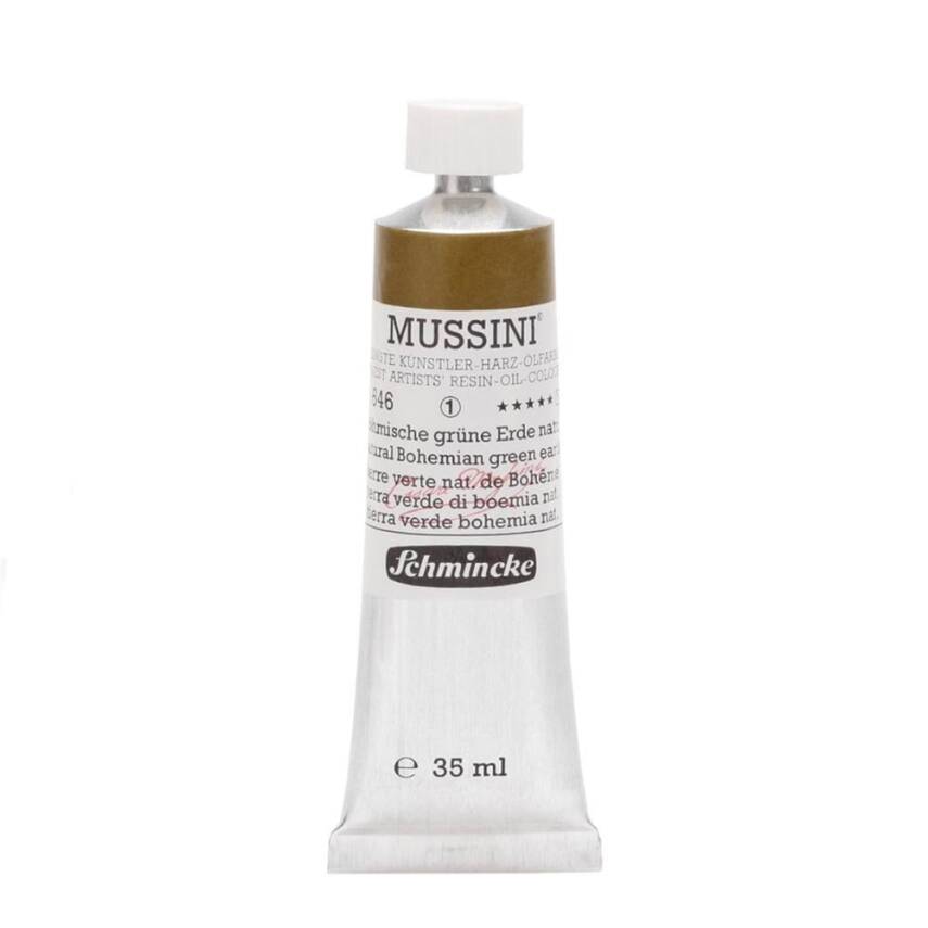 Schmincke Mussini Artist Yağlı Boya 35 ml 646 Natural Bohemian Green Earth Seri 1  - 1