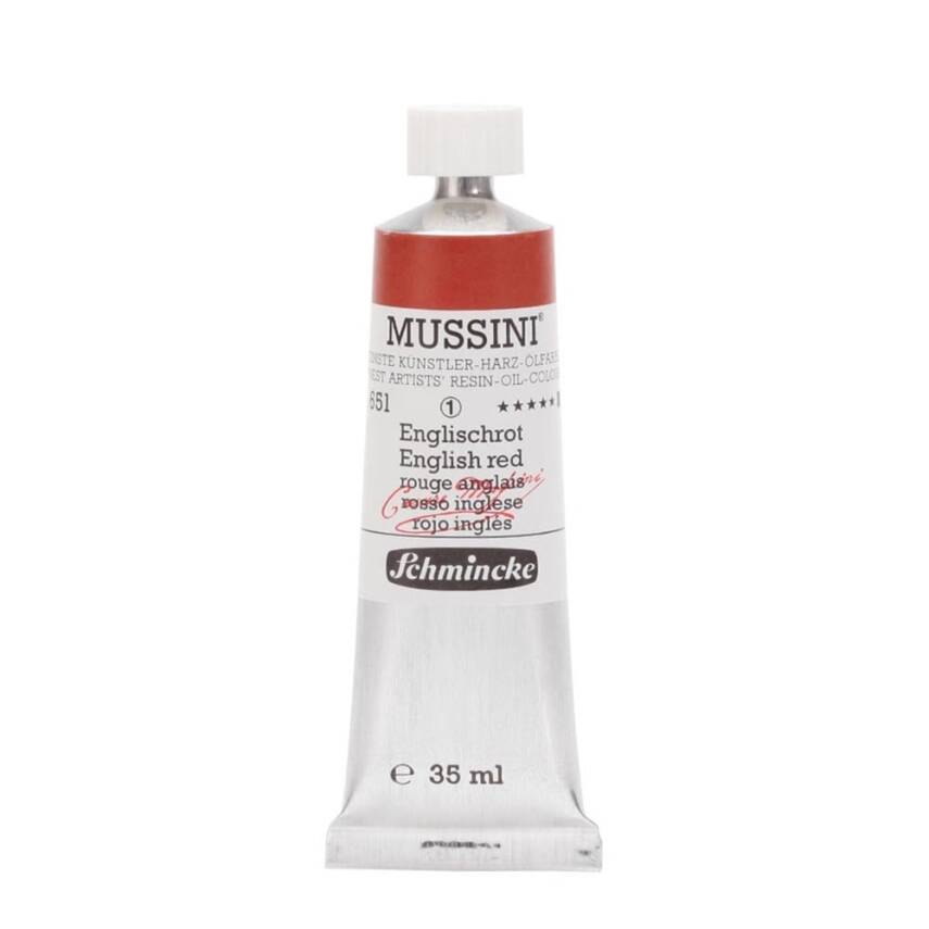 Schmincke Mussini Artist Yağlı Boya 35 ml 651 English Red Seri 1  - 1