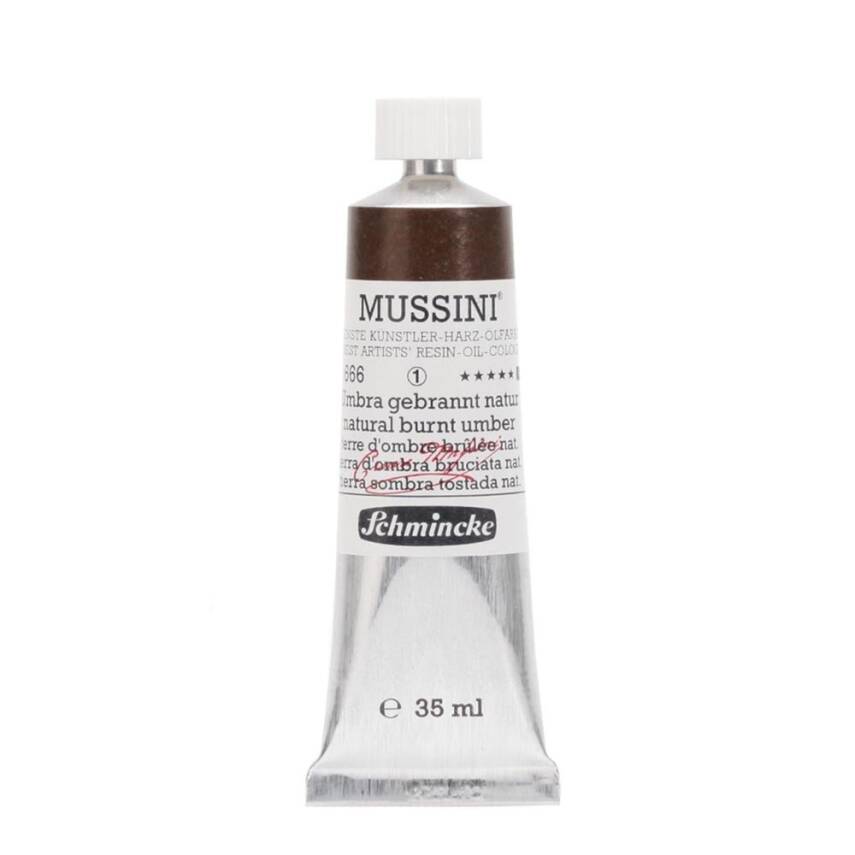 Schmincke Mussini Artist Yağlı Boya 35 ml 666 Natural Burnt Umber Seri 1  - 1