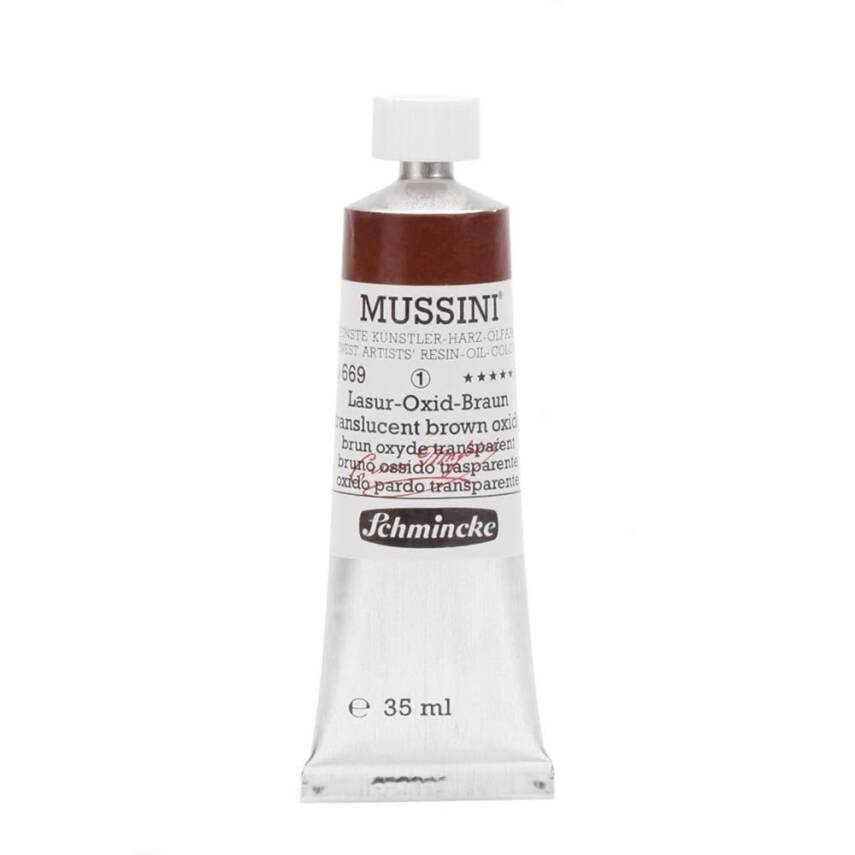 Schmincke Mussini Artist Yağlı Boya 35 ml 669 Translucent BroOxide Seri 1  - 1