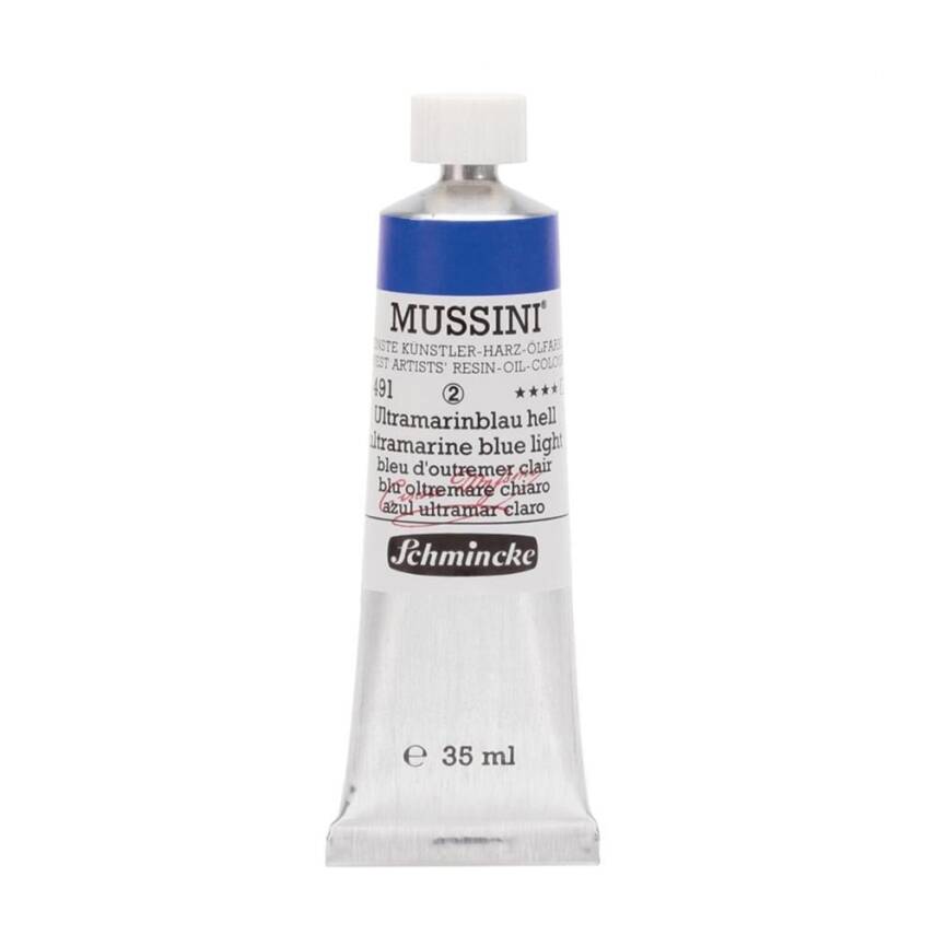 Schmincke Mussini Artist Yağlı Boya 35 ml 491 Ultramarine Blue Light Seri 2  - 1