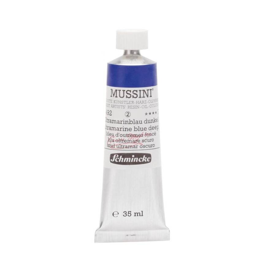Schmincke Mussini Artist Yağlı Boya 35 ml 492 Ultramarine Blue Deep Seri 2  - 1
