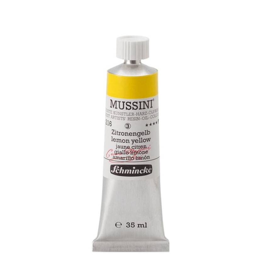 Schmincke Mussini Artist Yağlı Boya 35 ml 216 Lemon Yellow Seri 3  - 1
