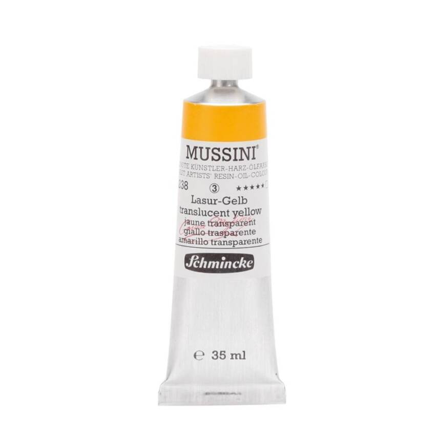 Schmincke Mussini Artist Yağlı Boya 35 ml 238 Translucent Yellow Seri 3  - 1
