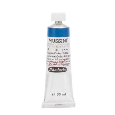 Schmincke Mussini Artist Yağlı Boya 35 ml 496 Translucent Oriental Blue Seri 3  - 1