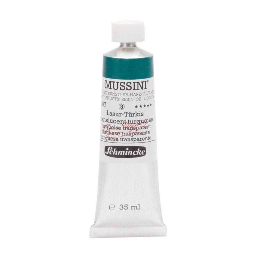 Schmincke Mussini Artist Yağlı Boya 35 ml 497 Translucent Turquoise Seri 3  - 1