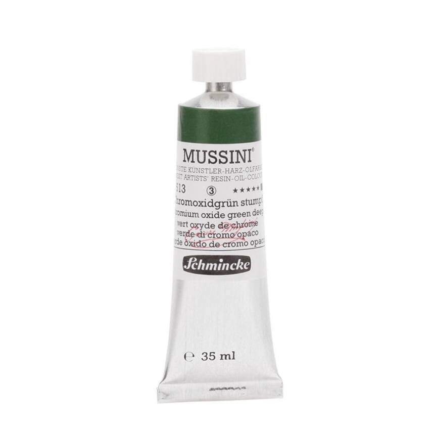 Schmincke Mussini Artist Yağlı Boya 35 ml 513 Chromium Oxide Green Deep Seri 3  - 1