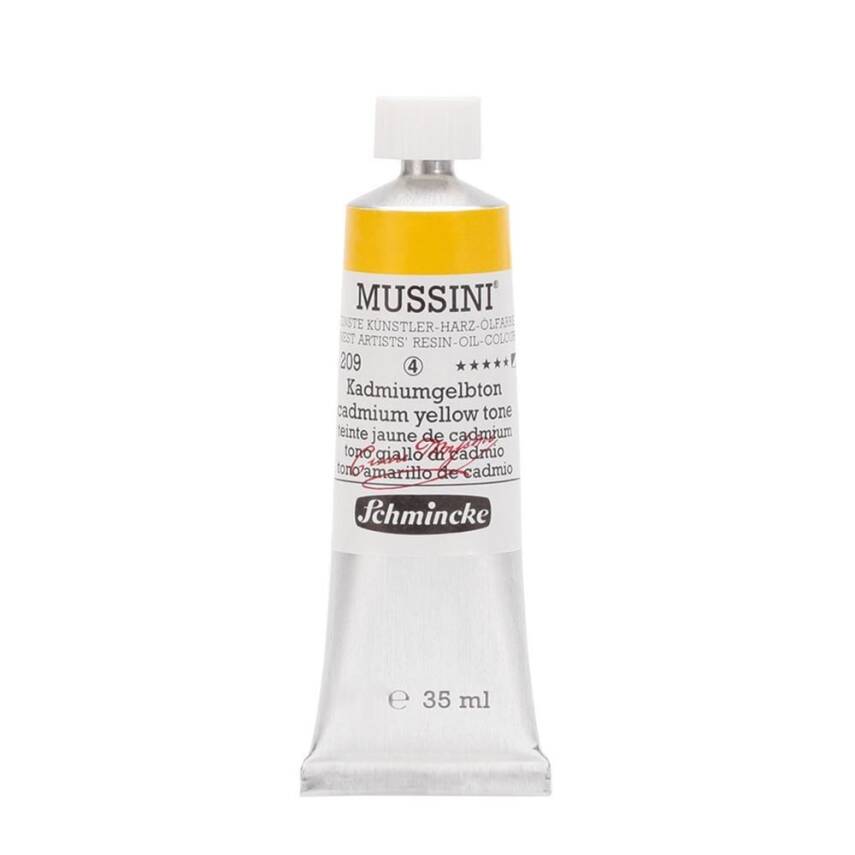 Schmincke Mussini Artist Yağlı Boya 35 ml 209 Cadmium Yellow Hue Seri 4  - 1