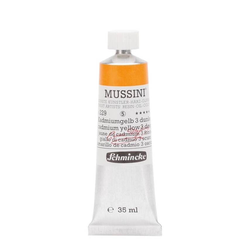 Schmincke Mussini Artist Yağlı Boya 35 ml 229 Cadmium Yellow 3 Deep Seri 5  - 1