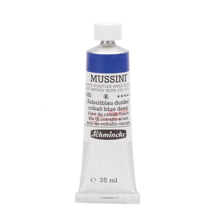 Schmincke Mussini Artist Yağlı Boya 35 ml 481 Cobalt Blue Deep Seri 6  - 1