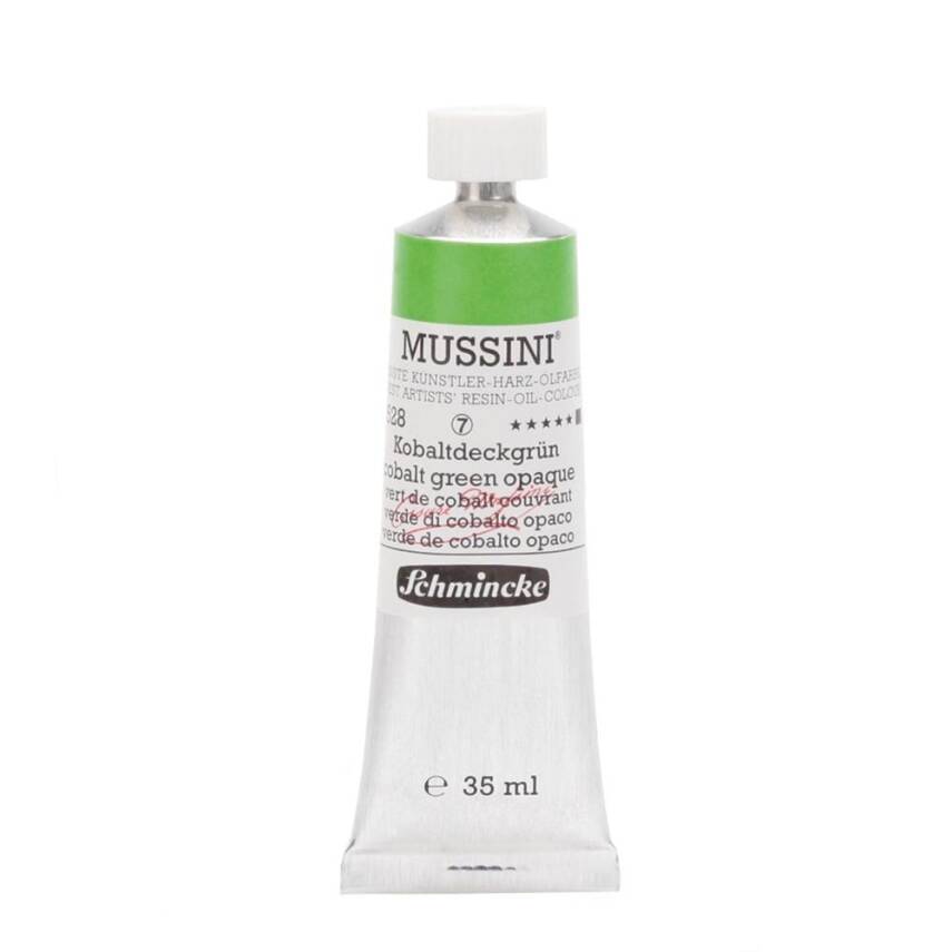 Schmincke Mussini Artist Yağlı Boya 35 ml 528 Cobalt Green Opaque Seri 6  - 1