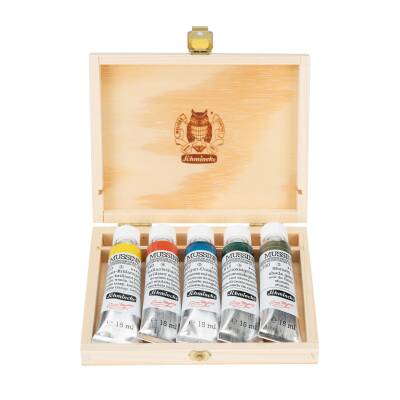 Schmincke Mussini Oil Paint Glazing Set 5 x 15 ml Tube 70719 (1)