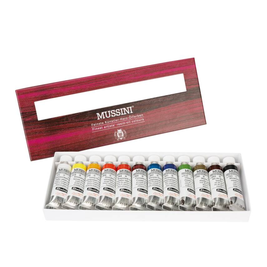 Schmincke Mussini Oil Paint Set 12 x 15 ml Tube 70012 - 3