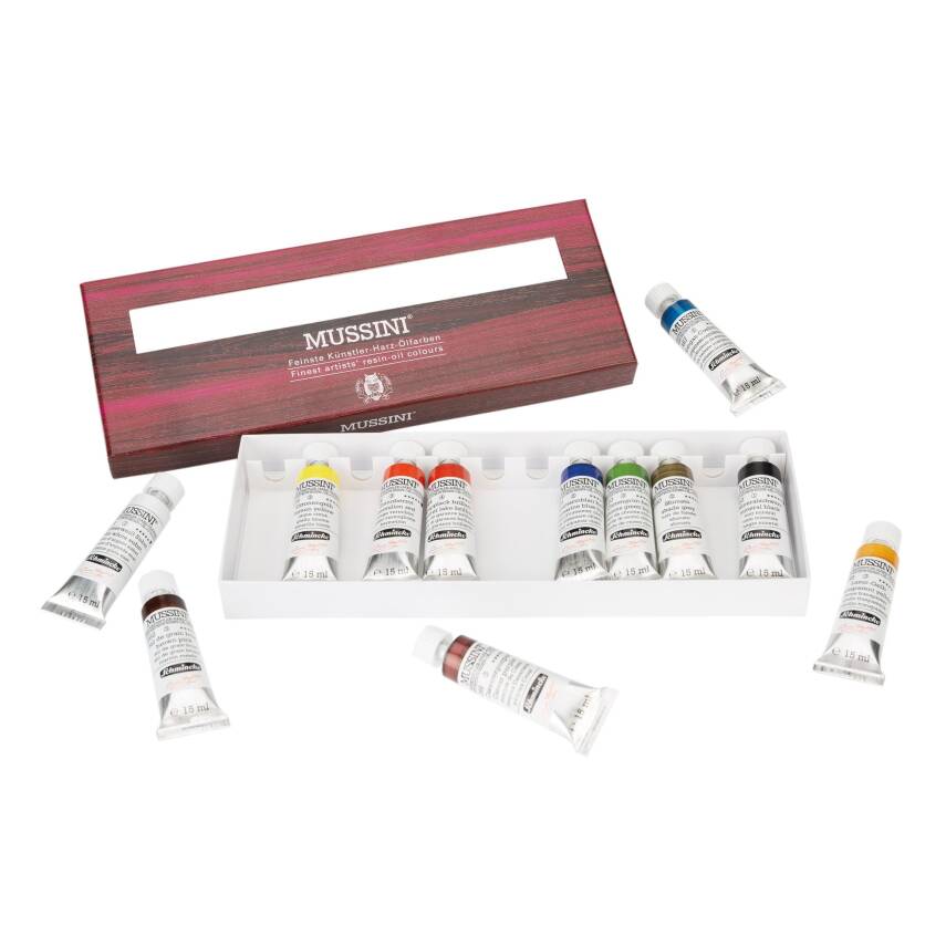 Schmincke Mussini Oil Paint Set 12 x 15 ml Tube 70012 - 4