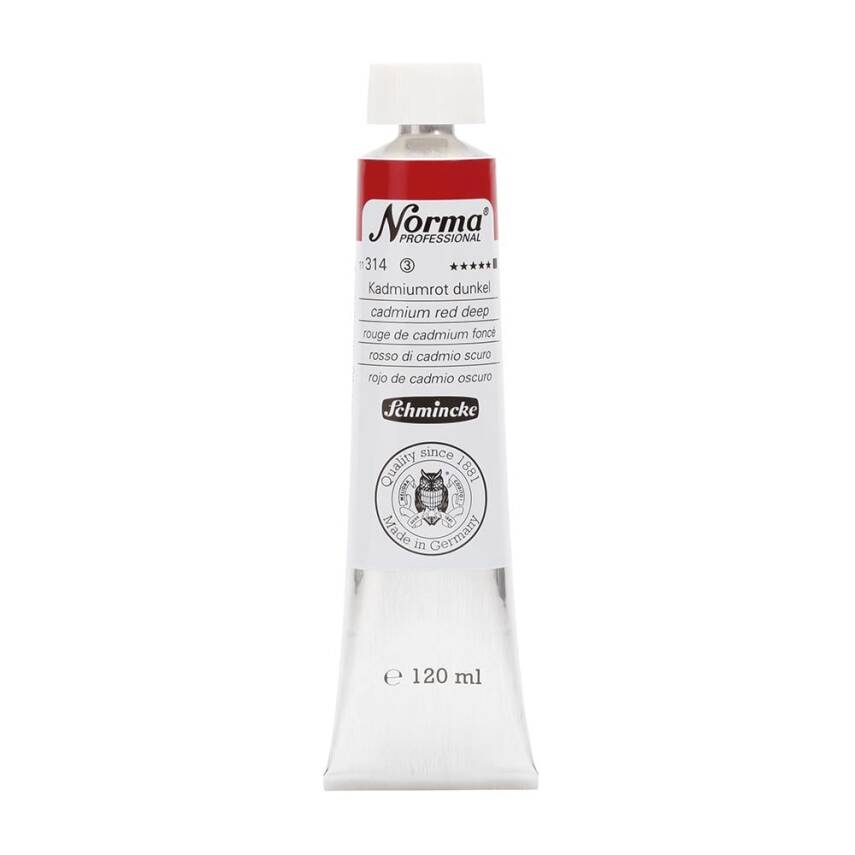 Schmincke Norma Professional Oil Paint Cadmium Red Deep 120 ml - 1