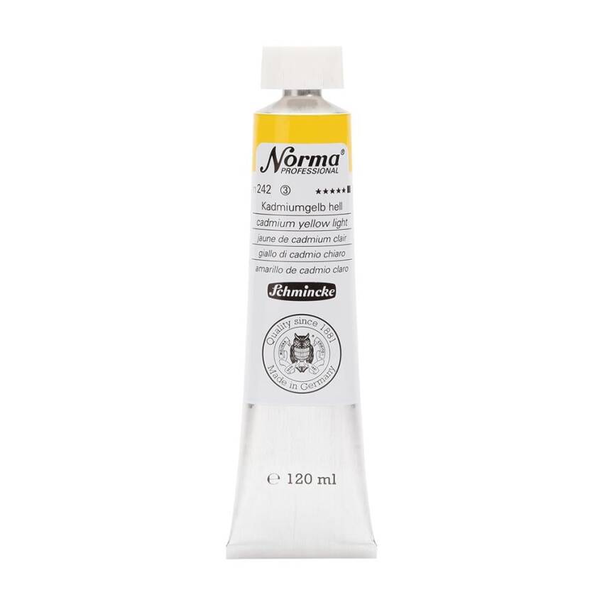 Schmincke Norma Professional Oil Paint Cadmium Yellow Light 120 ml - 1
