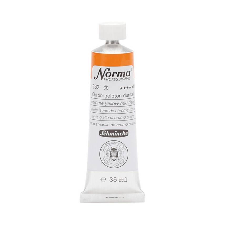 Schmincke Norma Professional Oil Paint Chrome Yellow Hue Deep 35 ml - 1