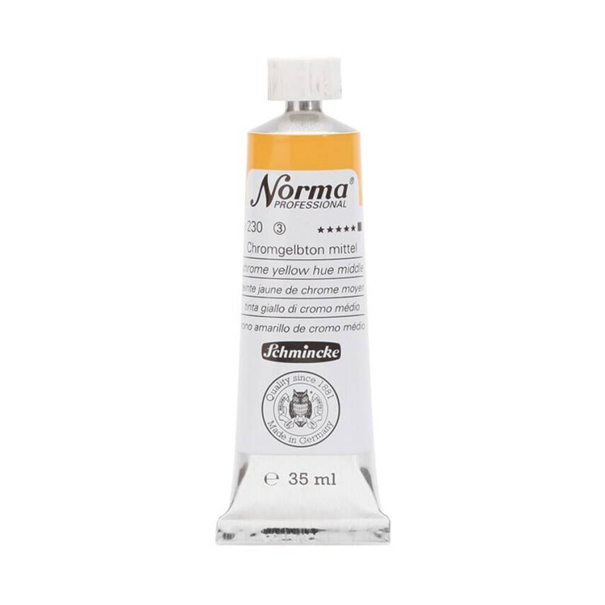 Schmincke Norma Professional Oil Paint Chrome Yellow Hue Middle 35 ml - 1
