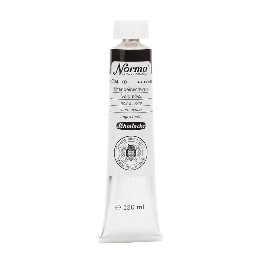 Schmincke Norma Professional Oil Paint Ivory Black 120 ml - 1