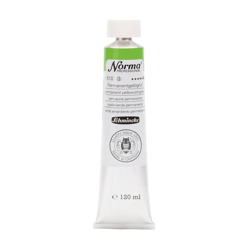 Schmincke Norma Professional Oil Paint Permanent Yellowish-Green 120 ml - 1