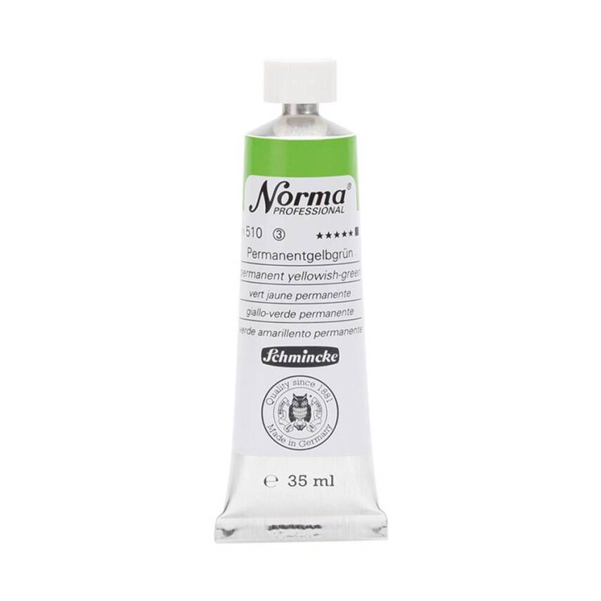 Schmincke Norma Professional Oil Paint Permanent Yellowish-Green 35 ml - 1