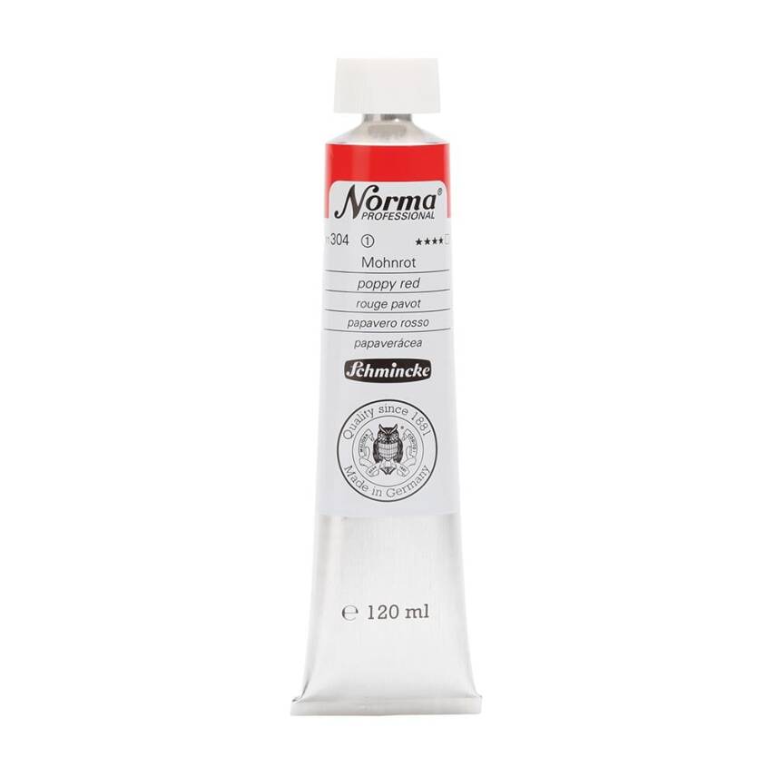 Schmincke Norma Professional Oil Paint Poppy Red 120 ml - 1