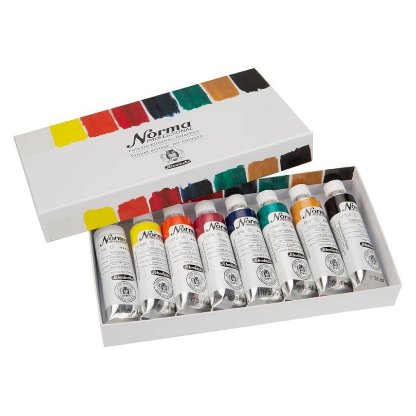 Schmincke Norma Professional Oil Paint Set 8 x 35 ml - 1