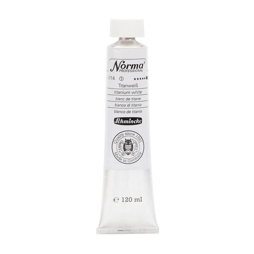 Schmincke Norma Professional Oil Paint Titanium White 120 ml - 1