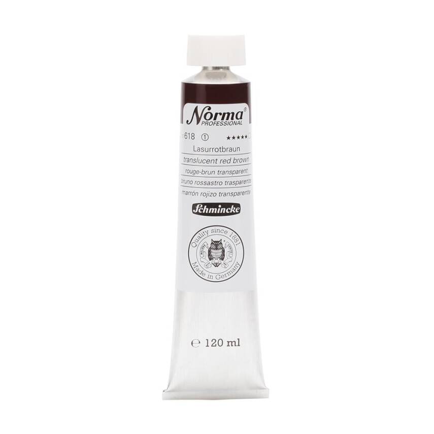 Schmincke Norma Professional Oil Paint Translucent Red Bro120 ml - 1