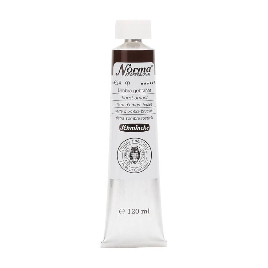 Schmincke Norma Profesyonel 120 ml 624 Burnt Umber   - 1