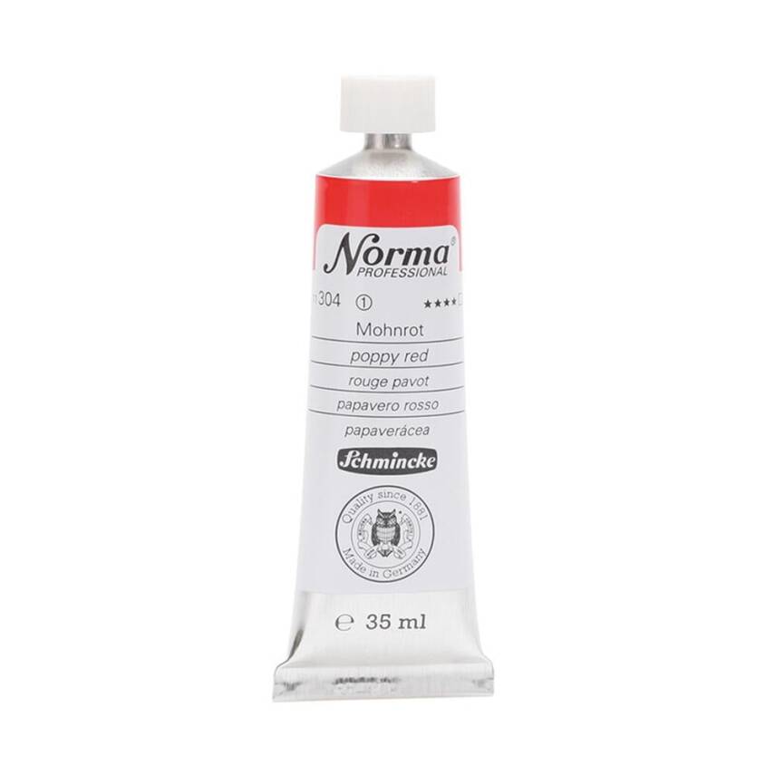 Schmincke Norma Profesyonel 35 ml 304 Poppy Red    - 1