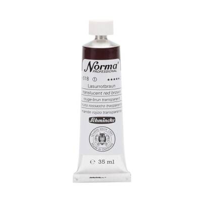 Schmincke Norma Profesyonel 35 ml 618 Translucent Red Bro  