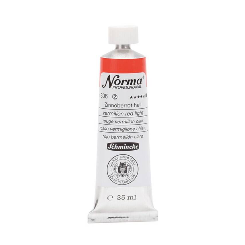 Schmincke Norma Profesyonel 35 ml 306 Vermilion Red Light   - 1
