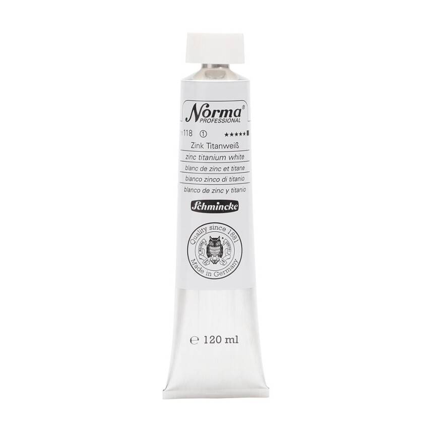 Schmincke Norma Profesyonel 120 ml 118 Zinc Titanium White  - 1