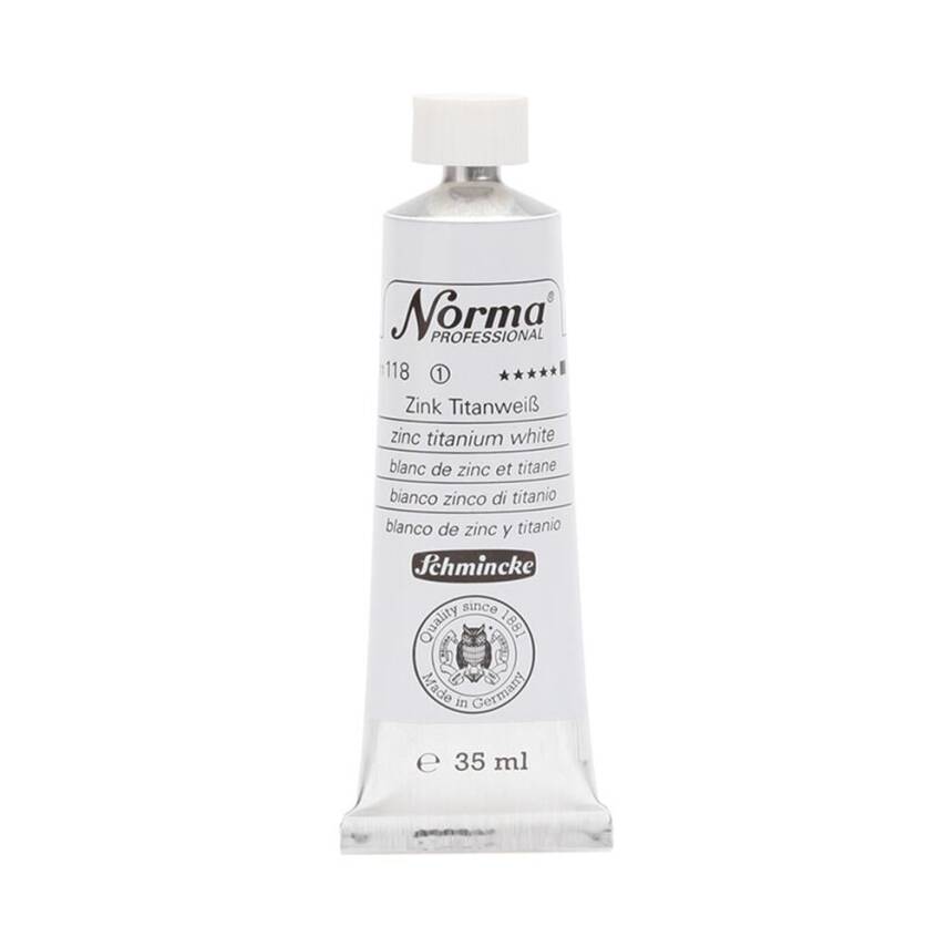 Schmincke Norma Profesyonel 35 ml 118 Zinc Titanium White   - 1