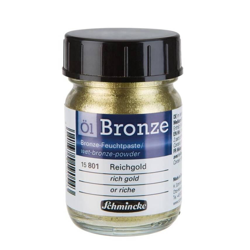 Schmincke Oil Bronze Oil Paint Gilding Pigment 50 ml 801 Rich Gold - 1