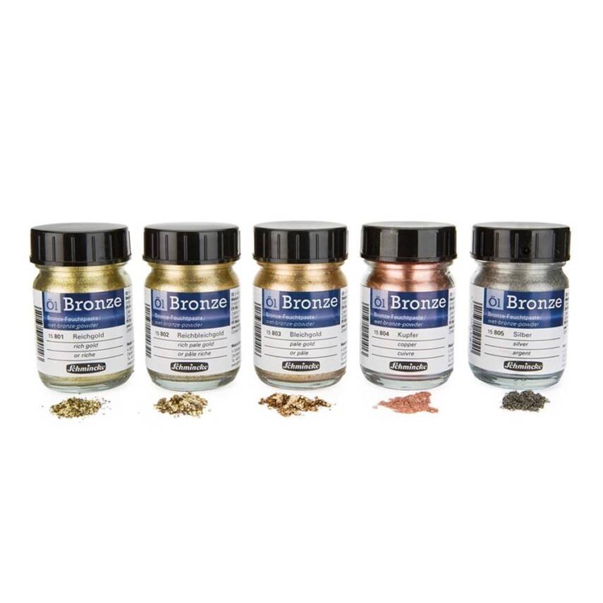 Schmincke Oil Bronze Oil Paint Gilding Pigment 50 ml 801 Rich Gold - 2