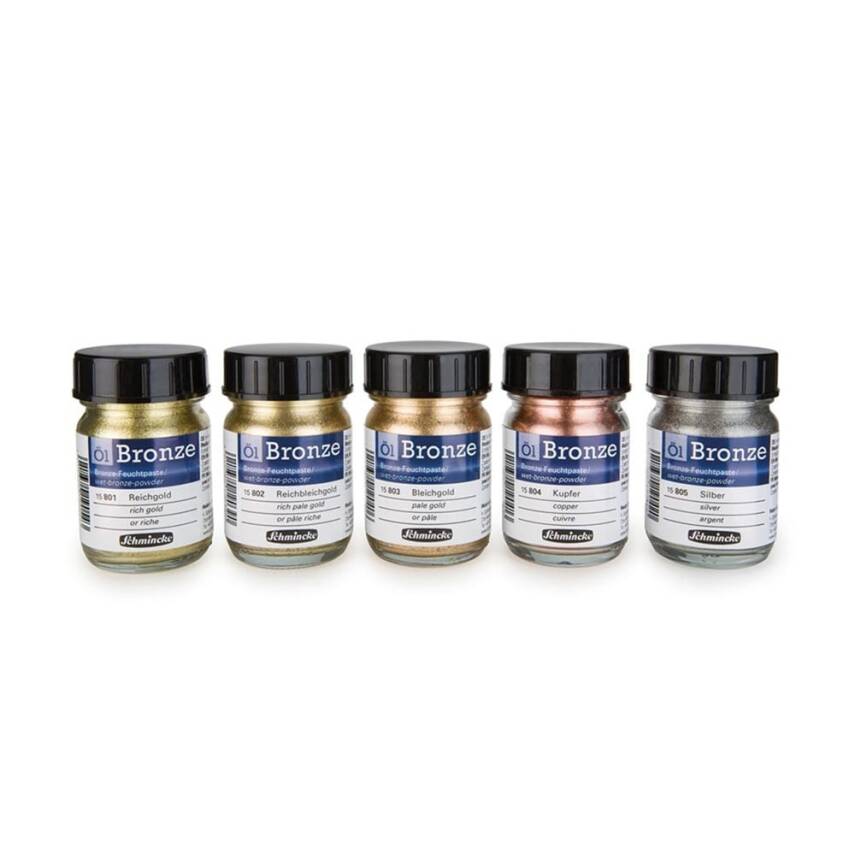 Schmincke Oil Bronze Oil Paint Gilding Pigment 50 ml 801 Rich Gold - 3