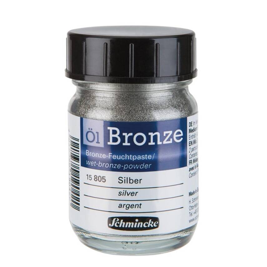 Schmincke Oil Bronze Oil Paint Gilding Pigment 50 ml 805 Silver - 1