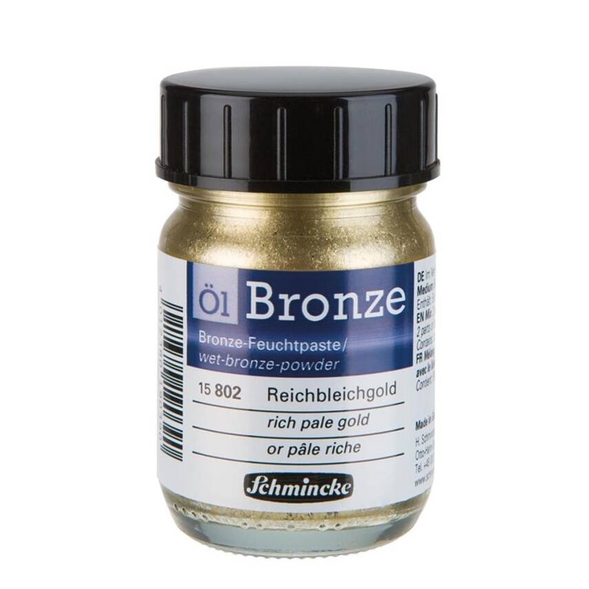 Schmincke Oil Bronze Yağlı Boya Yaldız Pigment 50 ml 802 Rich Pale Gold - 1