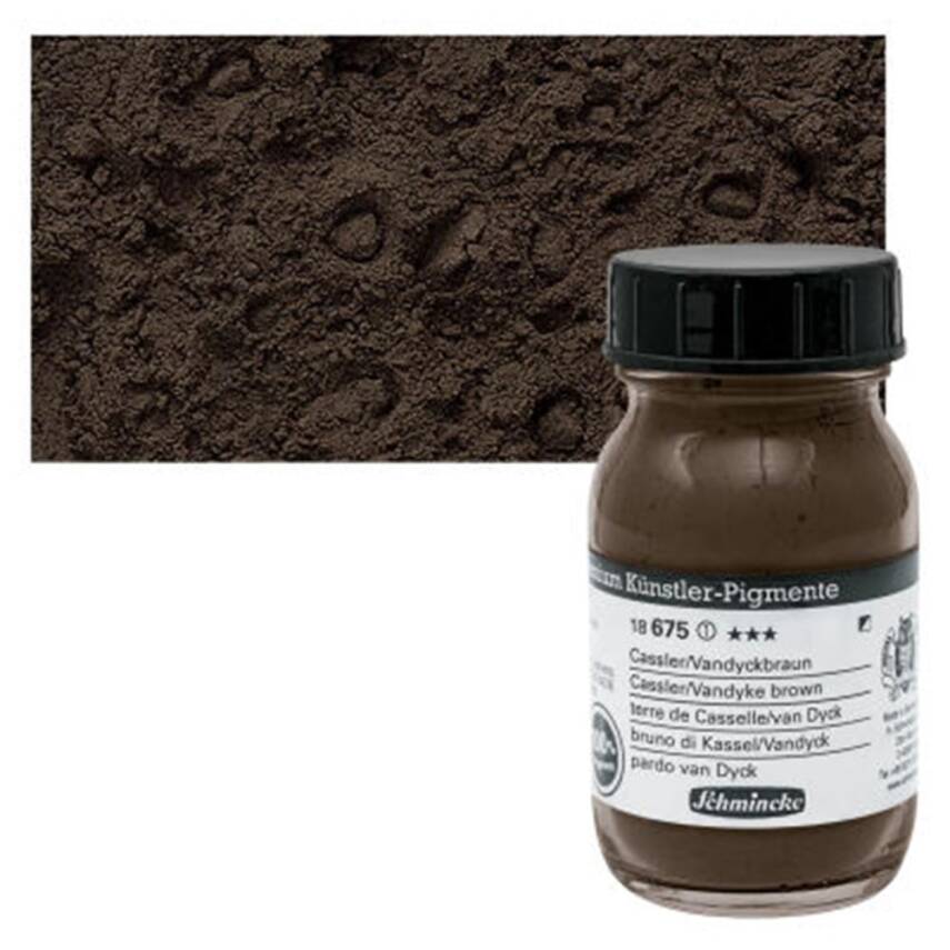 Schmincke Powder Pigment Cassler/Vandyke Brown 100 ml - 1
