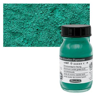 Schmincke Powder Pigment Chromium Oxide Green Brilliant 100 ml