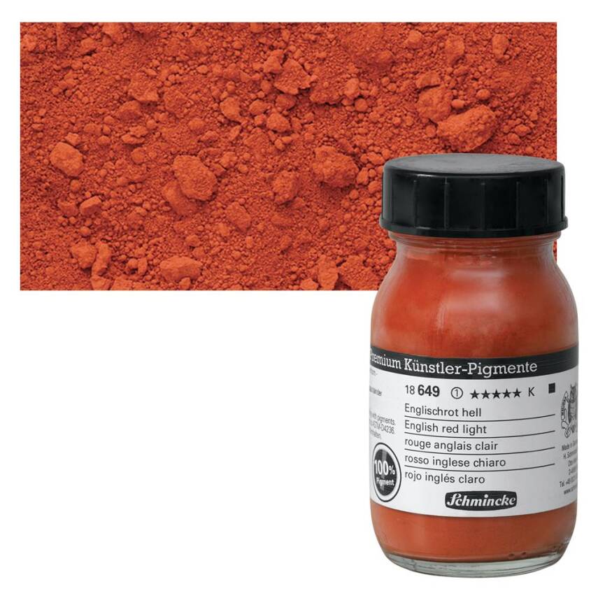 Schmincke Powder Pigment English Red Light 100 ml - 1