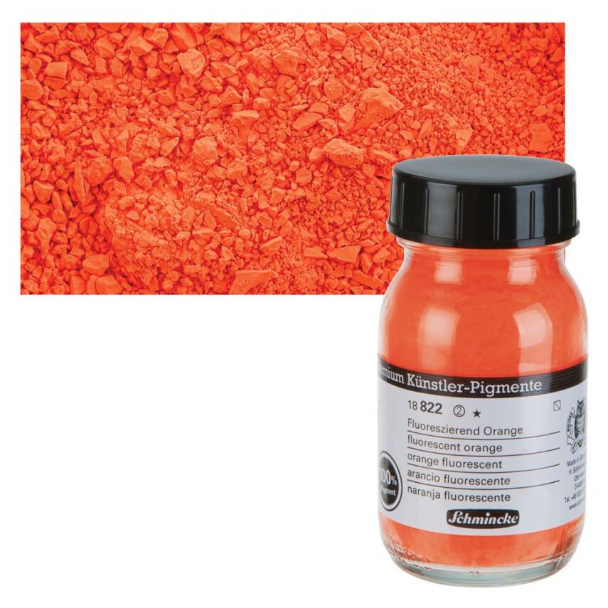 Schmincke Powder Pigment Fluorescent Orange 100 ml - 1