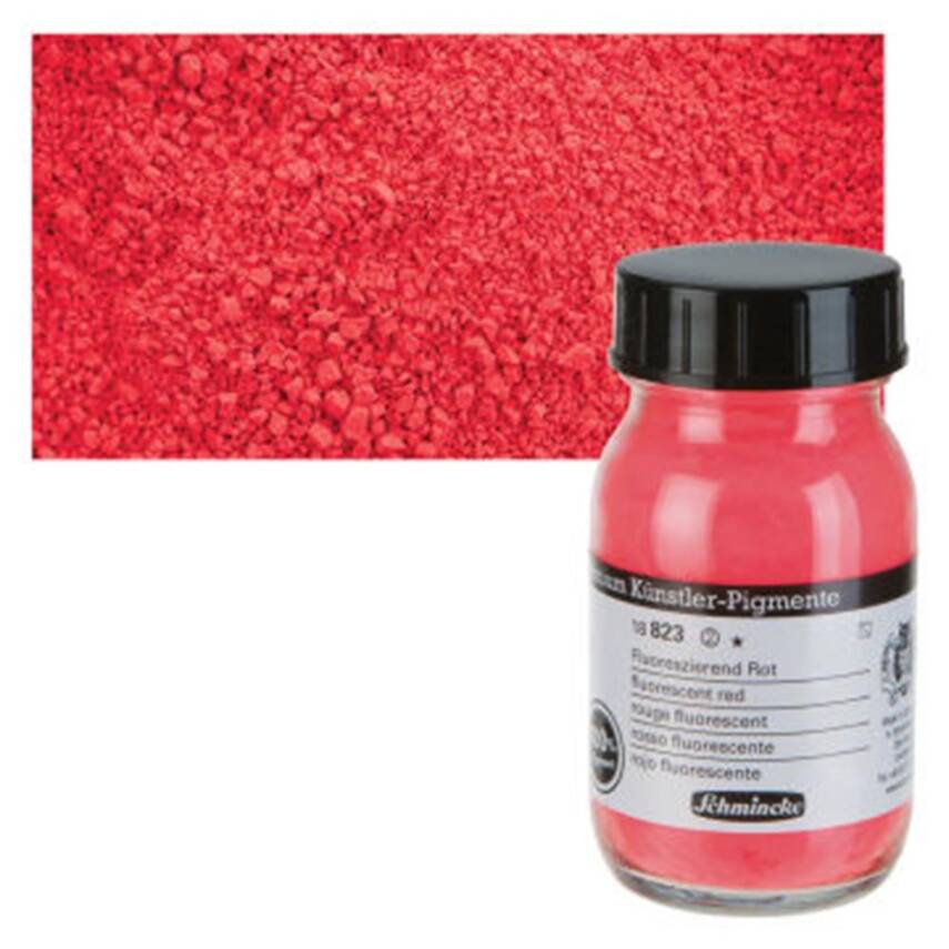 Schmincke Powder Pigment Fluorescent Red 100 ml - 1