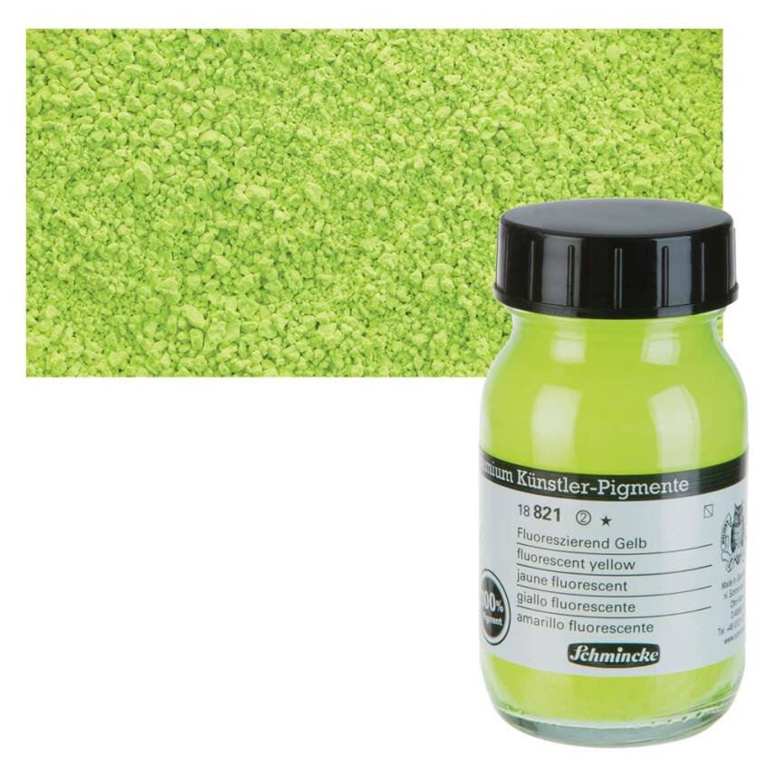 Schmincke Powder Pigment Fluorescent Yellow 100 ml - 1