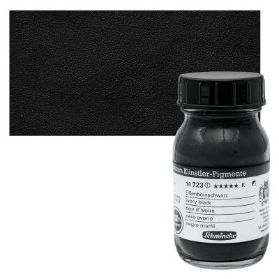 Schmincke Powder Pigment Ivory Black 100 ml (1)