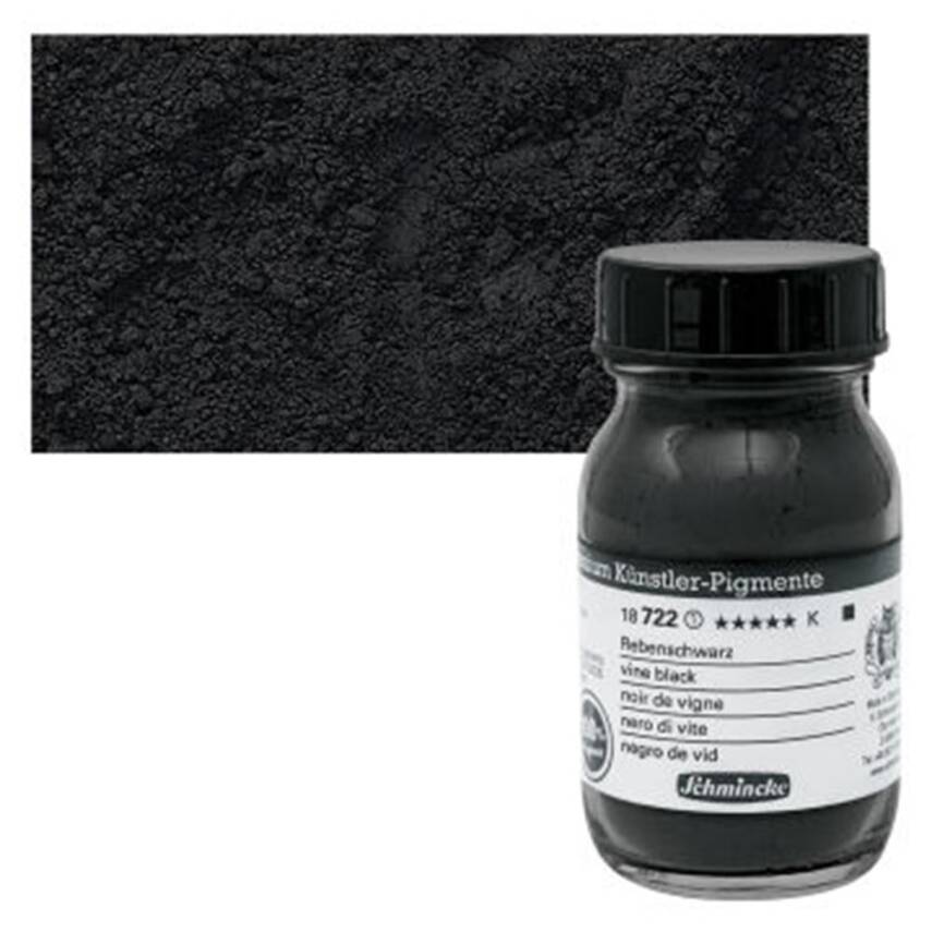 Schmincke Powder Pigment Lamp Black 100 ml - 1