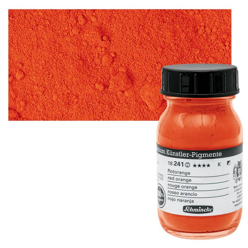 Schmincke Powder Pigment Red Orange 100 ml - 2